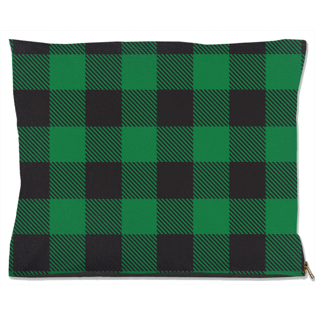Buffalo Plaid Green Dog Bed