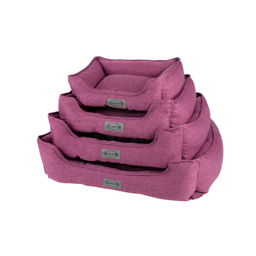 Manhattan Box Dog Bed (in Berry Purple, Denim Blue, Dark Grey or Light Grey) by Scruffs