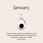 Sterling silver birthstone collar charm