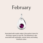 Sterling silver birthstone collar charm