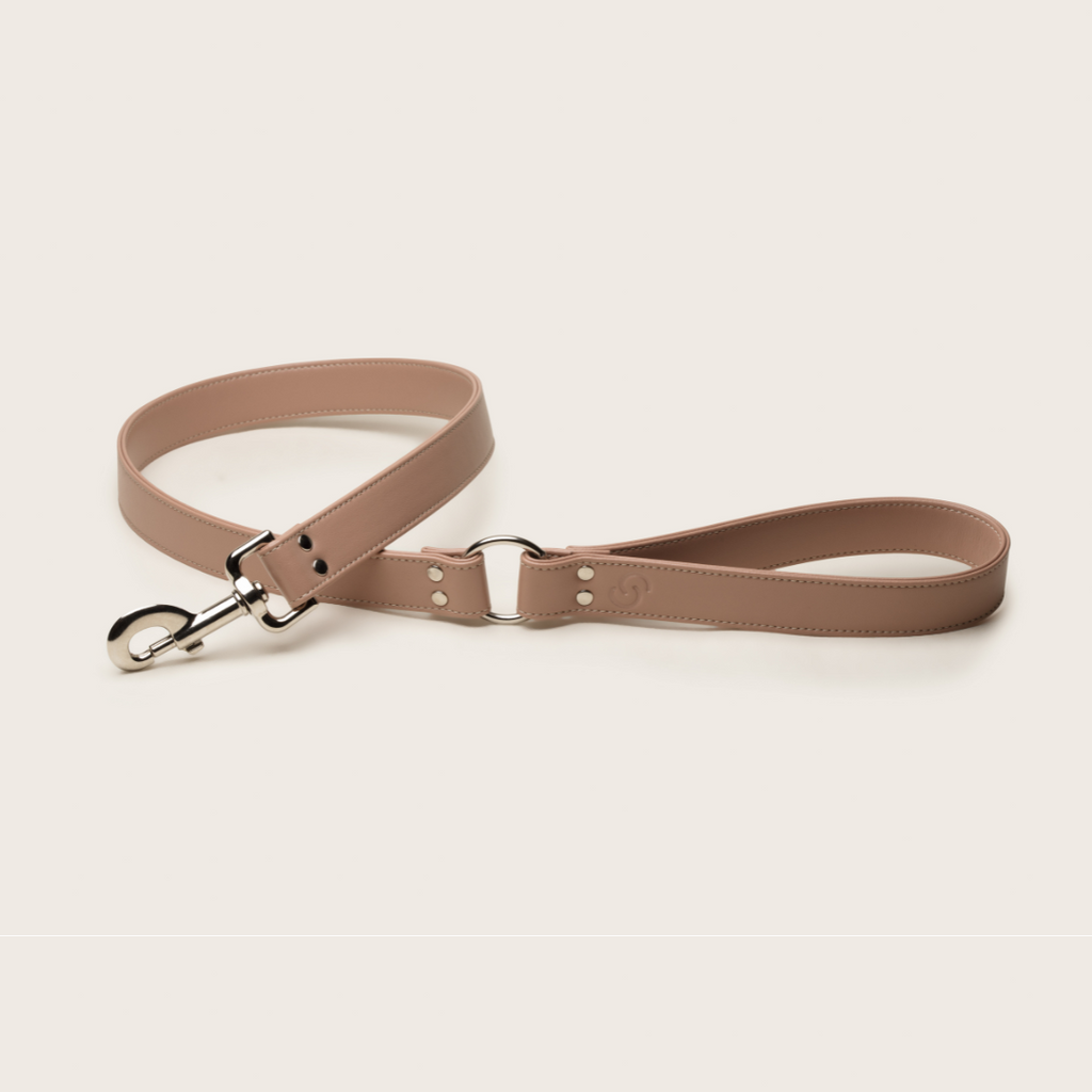 Blush pink apple leather lead