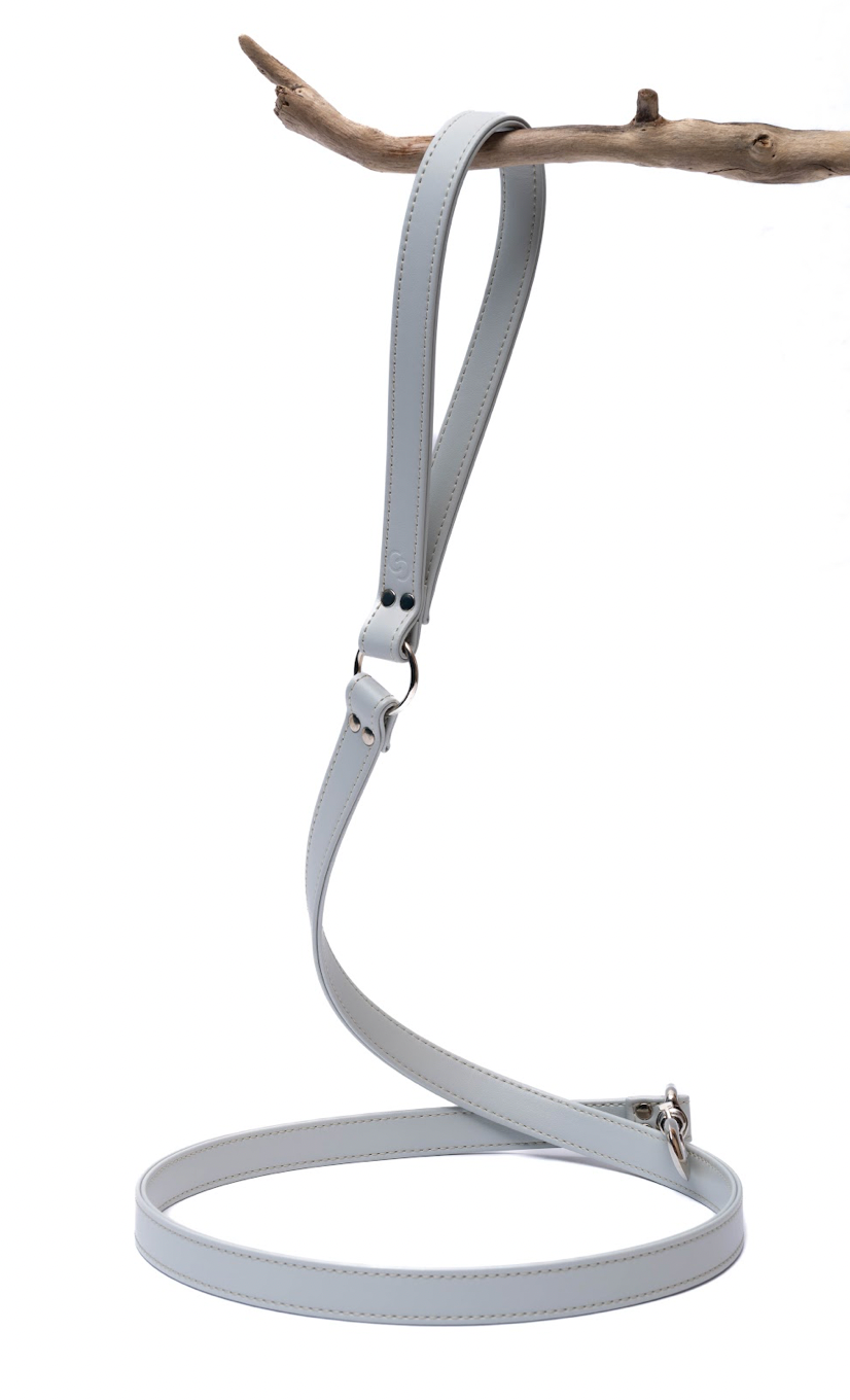 Ice blue apple leather lead