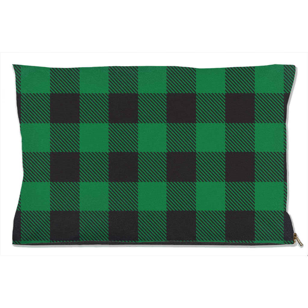 Buffalo Plaid Green Dog Bed