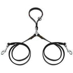 Golden Double Leather Pet Leads - Set of 2-2