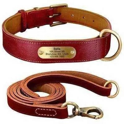 Personalised Leather Dog Fashion Set 🐾