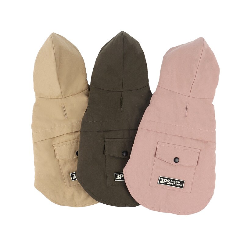 Pet Dog Clothes Winter Warm Corgi Bichon Vest Jacket Soft Plus Velvet Solid Color Sleeveless Hooded Vest for Dogs Pet Clothing-2